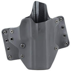 BlackPoint Tactical Leather Wing Right Hand OWB Holster Fits Sig P320 and is made of leather and kydex material